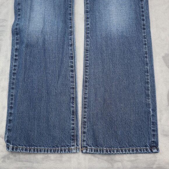 Calvin Klein Pants Womens 32 Blue Bootcut Mid Rise Denim Button Pocket Jeans - Picture 14 of 16